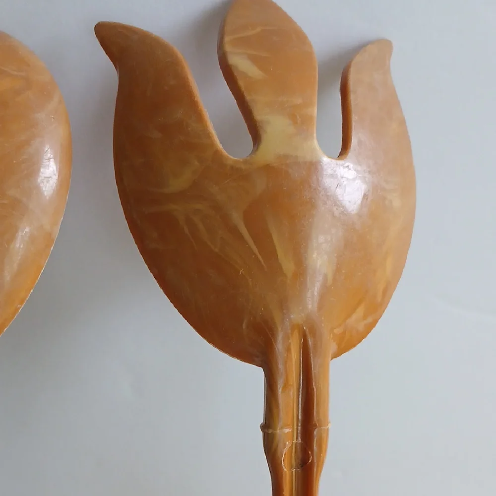 Imperial Vintage plastic Made in USA Spoon/Fork Serving Set